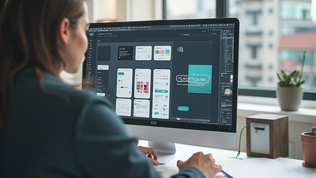 Интерфейс Figma с открытым проектом дизайна интерфейса мобильного приложения и боковой панелью инструментов